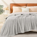 EMME Muslin and Fleece Queen Blanket Reversible - 80"*90" Grey Soft Warm Throw Blankets for Couch Bed Picnic Travel Bed-Ruum Studio Home