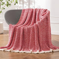 MIULEE Red Super Soft Throw Blanket for Couch, Cozy Fluffy Warm Blankets Lightweight Knit Throw Blankets for Sofa, Bed, Chair, Living Room, Camping, Picnic, 50 x 70 inch-Ruum Studio Home