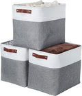 DECOMOMO Extra Large Storage Baskets 54.5L Fabric Storage Bins for Organizing Linen Closet, Toys, Nursery (Slate Grey and White, XXXL - 3 pack)-Ruum Studio Home