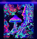 ADDWel Blacklight Mushroom Tapestry, Upright Tapestry Glow In The Dark, UV Reactive Black Light Tapestries Posters Wall Hanging for Backdrop Bedroom Dorm Living Room Decor(70"x90")-Ruum Studio Home