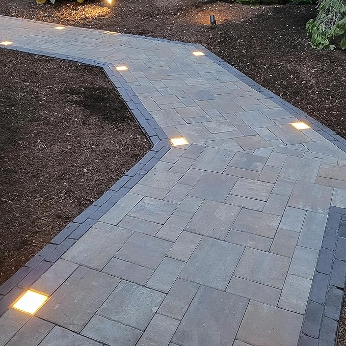 Paver Light 4×4 Inch (3.93 X 3.93 inch), Warm White 2700K Glare-Free Illumination for Driveways, Pathways, Pool Deck & Patios,12V AC/DC, Waterproof & Drive-Over Rated-Ruum Studio Home