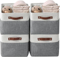 DECOMOMO Storage Bins Fabric Storage Baskets for Shelves, Linen Closet Organization Toys Nursery (Slate Grey and White, Large - 4 Pack)-Ruum Studio Home