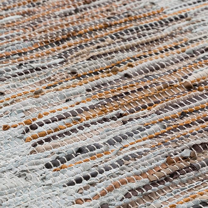 Mark&Day Wall Art, Stanzach Hide Leather and Fur Farmhouse Charcoal Macrame Tapestry Wall Hanging for Living Room, Bedroom, Office or Kitchen (44"H x 22"W)-Ruum Studio Home