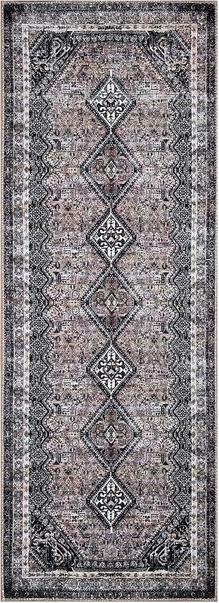 Keen Home Design 2x12 Rug - Machine Washable Runner Rug with Non-Slip Backing, Ideal for Hallway, Entryway, Kitchen, Laundry Room - Vintage, Easy Clean, Durable, Low Pile - (2'6" x 12')-Ruum Studio Home