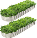 9' x 3' Metal Oval Raised Garden Bed Planter (2 PK)-Ruum Studio Home