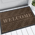Yimobra Fall Door Mat Outdoor Indoor 29.5x17, All-Weather Waterproof Front Door Mat Outside Entrance, Non-Slip Low Profile Porch Patio Doormat, Brown-Ruum Studio Home