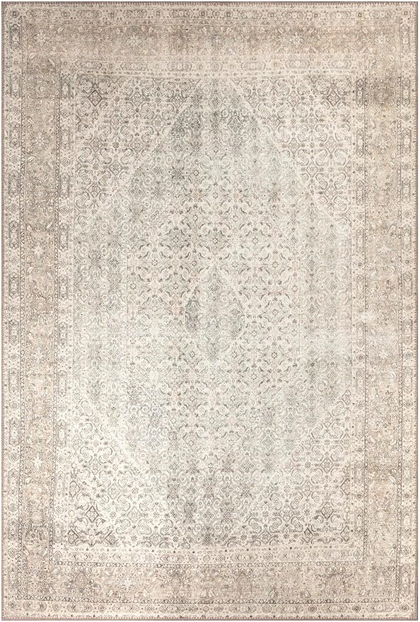 Keen Home Design 9x12 Rug - Machine Washable Area Rug with Non-Slip Backing, Ideal for Living Room, Dining Room, Bedroom - Vintage, Easy Clean, Durable, Low Pile Rug - (9' x 12')-Ruum Studio Home