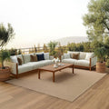 Nourison Home Positano Indoor/Outdoor Jute 9' x 12' Area Rug, Easy Cleaning, Non Shedding, Bed Room, Living Room, Dining Room, Backyard, Deck, Patio (9x12)-Ruum Studio Home
