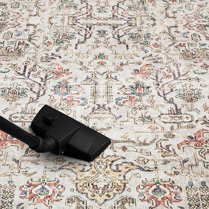 Keen Home Design 2x3 Rug - Machine Washable Entry Rug with Non-Slip Backing, Ideal for Enteryway, Kitchen, Bathroom, Laundry Room - Vintage, Easy Clean, Durable, Low Pile Rug - (2' x 3')-Ruum Studio Home