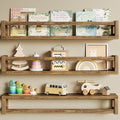 Upgraded Thick Floating Shelves - 24 Inch Multi-Use Wall-Mounted Bookshelves for Kids and Nursery, Ideal for Books, Toy, Spice Rack, Decor - Walnut Brown-Ruum Studio Home