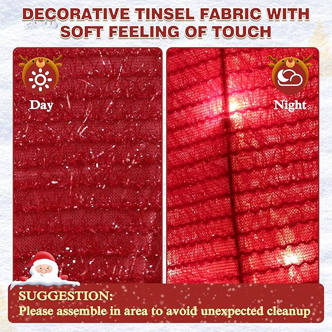 6FT Lighted Rooster with Christmas Hat for Outdoor Christmas Decorations, 3D Pre-Lit Iridescent Rooster Xmas Decor, Glittered Standing Holiday Display Rooster for Outdoor, Indoor-Ruum Studio Home