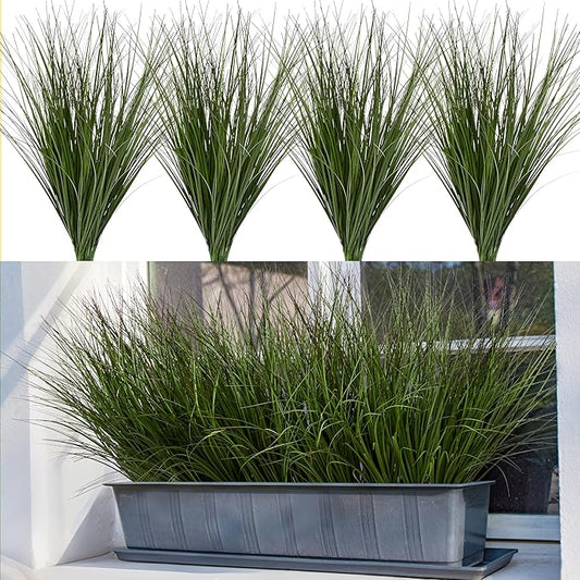 32PCS 17.3" Fake Plants Artificial Wheat Grass Greenery Plastic Plants Fake Grass Artificial Plants for Outdoor Decor Artificial Grass Plant with Greenery Stems for Indoor Home Decoration-Ruum Studio Home