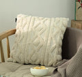 Tufted Boho Pillow Covers 18X18 Inch Throw Pillow Covers Decorative Cushion Cover Exquisitely Crafted with Hand-Finished Tuft Farmhouse Pillow Case for Couch Sofa Bed Living Room Bedroom-Ruum Studio Home
