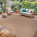 Washable Indoor Outdoor Rug 8x10 Weather Resistant Area Rugs Modern Solid Jute Rug for Porch Deck Balcony Backyard Patio Outside Carpet (8 X 10 Jute Beige)-Ruum Studio Home