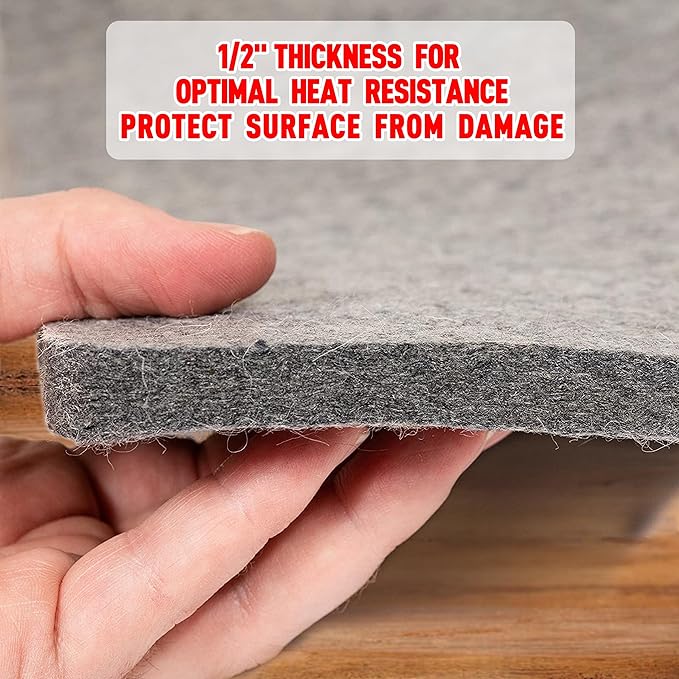 ZOMONETI 24" x 18" + 10" x 10" Wool Pressing Mat 100% New Zealand Felted Wool Ironing Mat Pad Blanket for Quilter, Sewing, Quilting Supplies and Notions-Ruum Studio Home