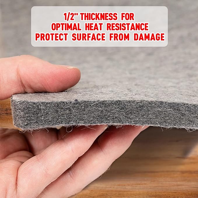 ZOMONETI 18" x 14" Wool Pressing Mat 100% New Zealand Felted Wool Ironing Mat Pad Blanket for Quilter, Sewing, Quilting Supplies and Notions-Ruum Studio Home