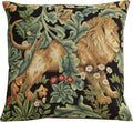 Charlotte Home Furnishings Throw Pillow Covers, Decorative Boho Pillow Covers for Couch, Living Room, Black Lion Square Cushion Cases 18x18 in, European Cotton Jacquard Woven for Cozy Bedroom Decor-Ruum Studio Home