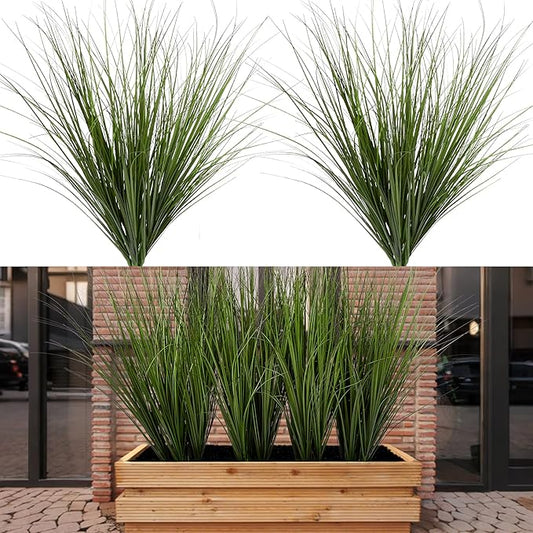 12PCS Fake Plants Artificial Wheat Grass Greenery Plastic Plants Fake Grass Artificial Plants for Outdoor Decor Artificial Grass Plant with Greenery Stems for Indoor Home Decoration 26.4"-Ruum Studio Home