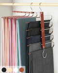 MORALVE Pants Hangers Space Saving - European Beechwood Scarf and Jean Hangers - Closet Organizer and Space Saver Pant Rack, Leggings Hanger, and Scarf Holder with 360° Swivel Hook (1 Pack)-Ruum Studio Home