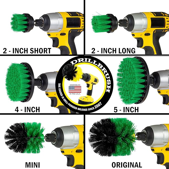 Cleaning Supplies - Kitchen Accessories - The Ultimate Kitchen Drill Brush Attachment Kit - Crock Pot - Cast Iron Skillet - Countertops - Cooktop - Oven - Sink - Backsplash - Trash Can – Flooring-Ruum Studio Home
