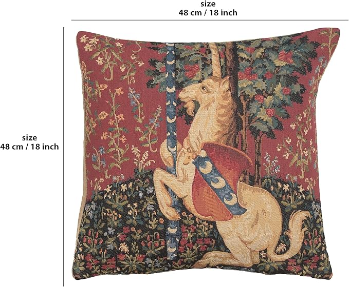 Charlotte Home Furnishings Decorative Pillow Covers for Couch 18X18 in Unicorn Throw Pillow Covers for Sofa Tapestry Square Pillow Cases for Bed Living Room Soft European Cotton Jacquard Woven-Ruum Studio Home