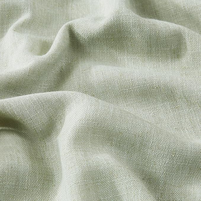 Vision Home Soft Green Pinch Pleated Full Blackout Curtains Linen Blended Room Darkening Window Panels 84 inch for Living Room Bedroom Thermal Insulated Pinch Pleat Drapes with Hooks 60" Wx84 Lx1-Ruum Studio Home