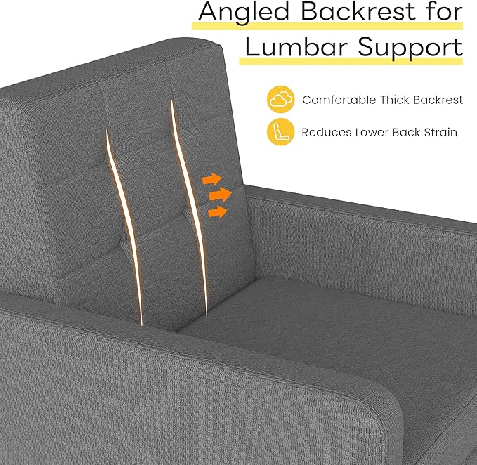 Kromax Mid-Century Modern Accent Chair Set of 2 for Living Room, 496 Lb. Weight Capacity, Dual Armrests, Comfy Extra Large Seat, Timeless Style Perfect for Reading & Relaxing, Dark Grey-Ruum Studio Home