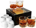 Whiskey Glasses with 4 Iceball molds and a Luxury Box, Old Fashioned Whiskey Glasses, Gifts for Dad from Daughter Son Kids, Best Father Ever Whiskey Glass, Gifts for Husband-Ruum Studio Home