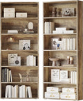 IRONCK Bookshelves and Bookcases Set of 2 Floor Standing 6 Tiers Display Storage Shelves 70 in Tall Bookcase Home Decor Furniture for Home Office, Living Room, Bed Room-Ruum Studio Home