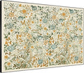 SIGNWIN 60"x72" Extra Large Framed Wall Art Vintage Botanical Floral with Golden and Teal Leaves, Elegant Nature Illustration for Home Living Room Bedroom Decor (Frame Assembly Required)-Ruum Studio Home