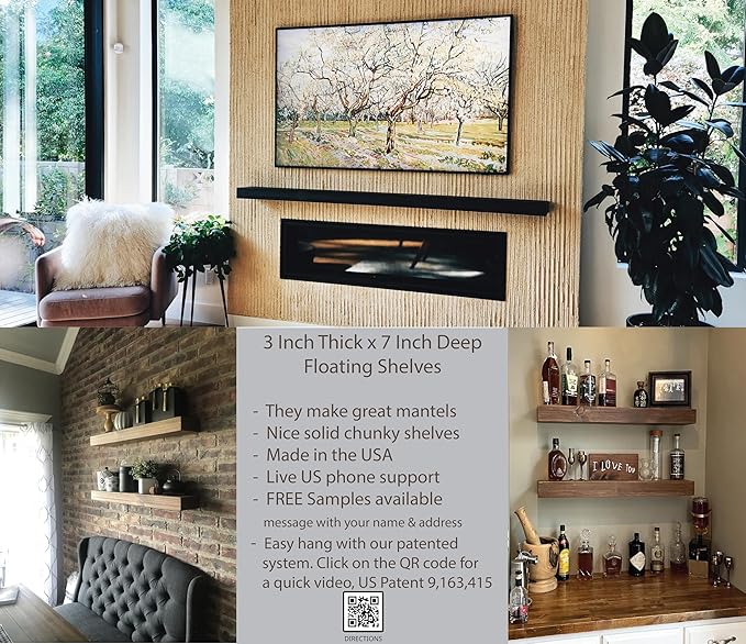 joelsantiques 30 Inch Floating Shelves for Wall - 30x6x2 in - Unfinished Wood Shelf Design, Wooden Wall Shelves for Bedroom, Bathroom, Kitchen and Living Room - Display and Store Your Décor at Home-Ruum Studio Home