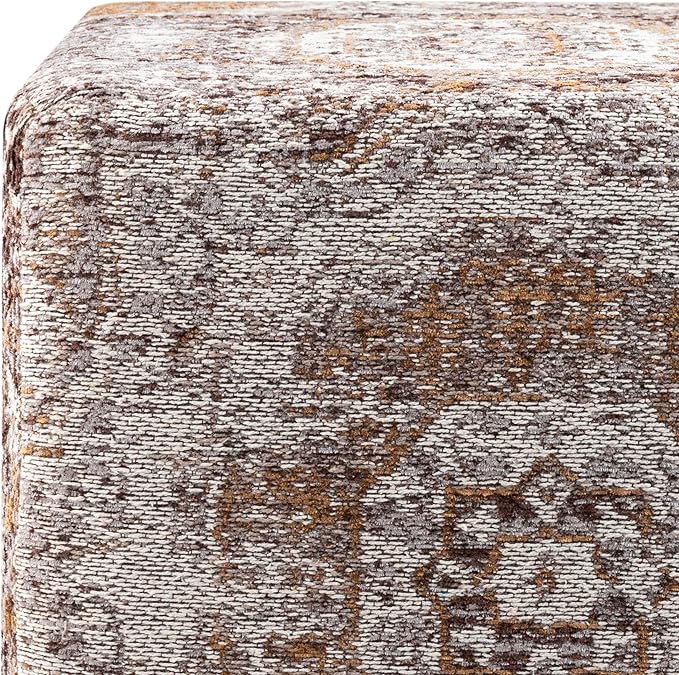 Mark&Day Pouf Ottoman, Kaltenleutgeben Traditional Camel Cube Pouf Foot Rest for Living Room, Bedroom and Boho Home Decor (18"x18"x18")-Ruum Studio Home