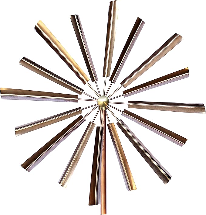 Stanwood Wind Sculpture: Kinetic Copper Dual Spinner - Double Windmill Spinner-Ruum Studio Home