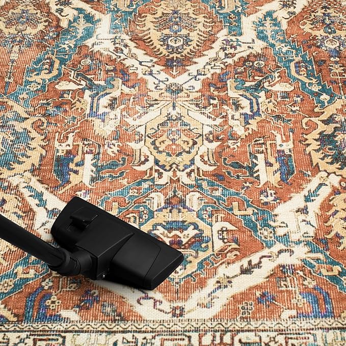 Keen Home Design 2x3 Rug - Machine Washable Entry Rug with Non-Slip Backing, Ideal for Enteryway, Kitchen, Bathroom, Laundry Room - Vintage, Easy Clean, Durable, Low Pile Rug - (2' x 3')-Ruum Studio Home