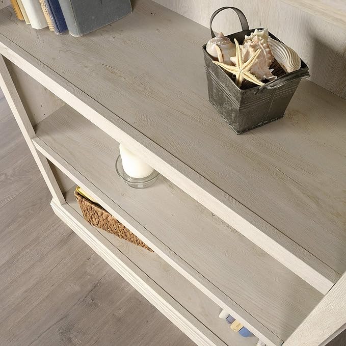 Sauder Miscellaneous Storage 3-Shelf Bookcase/ book shelf, Chalked Chestnut finish-Ruum Studio Home