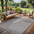 Washable Indoor Outdoor Rug 8x10 Weather Resistant Area Rugs Modern Solid for Porch Deck Balcony Backyard Patio Outside Carpet (8 X 10 Silver Grey)-Ruum Studio Home