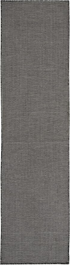 Nourison Home Positano Charcoal 2' x 6' Area Rug Easy Clean, Non Shedding, Bed Room, Living Room, Dining Room, Kitchen (6' Runner)-Ruum Studio Home
