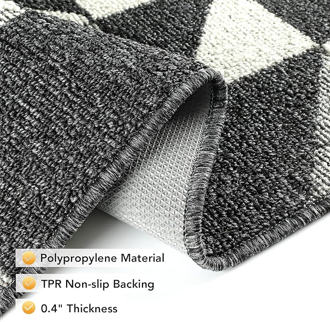 hicorfe Indoor Doormat,24"x35" Front Back Door Mat Rubber Backing Non Slip Door Mats,Low-Profile Absorbent Resist Dirt Entryway Doormat Inside Floor Mats for Entrance-Ruum Studio Home