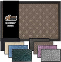 GORILLA GRIP 100% Waterproof All-Season WeatherMax Doormat, 72x24, US Designed Natural Rubber, Stain and Fade Resistant, Low Profile Indoor Outdoor Door Mats, Easy Clean Patio Mat, Taupe Basket Weave-Ruum Studio Home
