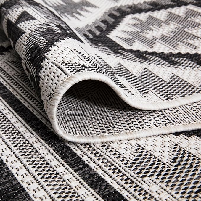 Keen Home Design Outdoor Rug - 8x10 Washable Indoor/Outdoor Rug for Patio, Balcony, Kitchen, Garden, Beach, Deck and Porch. Size: 7'9" x 10'2"-Ruum Studio Home