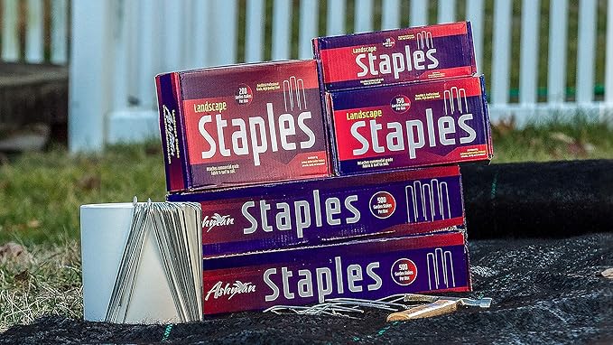 Ashman Galvanized Garden Stakes Landscape Staples and Fence Stake (500 Garden Staples - Heavy Duty & Anti Rust Galvanized)-Ruum Studio Home