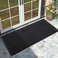 Yimobra Front Door Mat Outdoor Indoor Entrance, 100% Waterproof All-Season All Weather Doormat, Welcome Matt Outside Entry, Non Slip, Low Profile, Heavy Duty Patio Porch Floor Mats,47 x 24,Black Grey-Ruum Studio Home