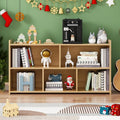 Book Shelf, 5 Cubes Storage Organizer, Open Shelf Wooden Bookcase, Freestanding Log Bookshelf Cube Shelf for Bedroom, Living Room, Home Office-Ruum Studio Home