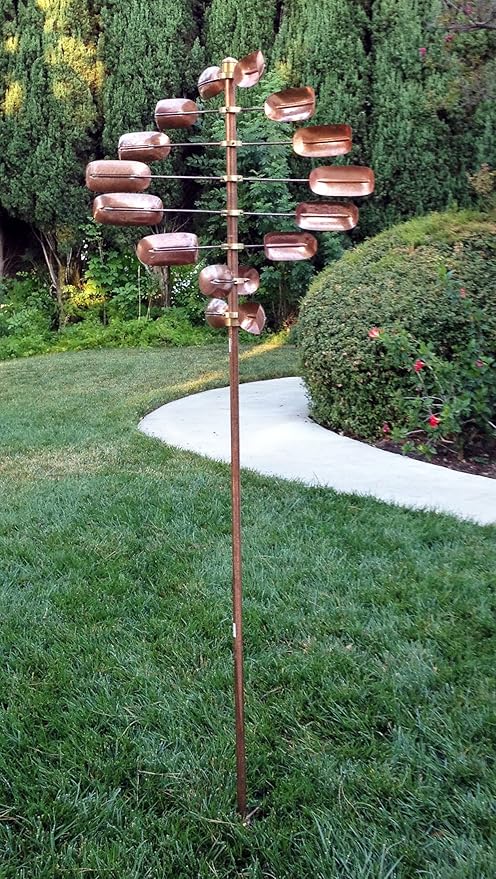 Stanwood Wind Sculpture Kinetic Copper Wind Spinner - Lucky 8 Twirler-Ruum Studio Home