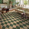 Lahome Checkered Washable Rugs 8x10, Easy Jute Rug for Living Room Patio, Farmhouse Neutral Indoor Outdoor Carpet Non Slip Non Shedding Floor Carpet for Office Deck Backyard-Ruum Studio Home