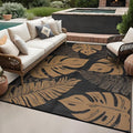 GAOMON Outdoor Rug Waterproof 9x12 Outdoor Plastic Straw Rug for Patio, Reversible Modern Camping Mat with Bag & Stakes, UV Resistant & Easy to Clean Carpet for RV, Deck, Balcony, Porch, Brown-Ruum Studio Home