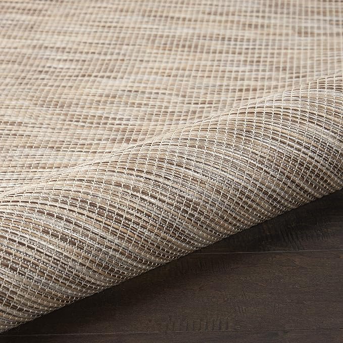 Nourison Positano Indoor/Outdoor Beige 2'2" x 10' Area Rug, Easy Cleaning, Non Shedding, Bed Room, Living Room, Dining Room, Backyard, Deck, Patio (2x10)-Ruum Studio Home