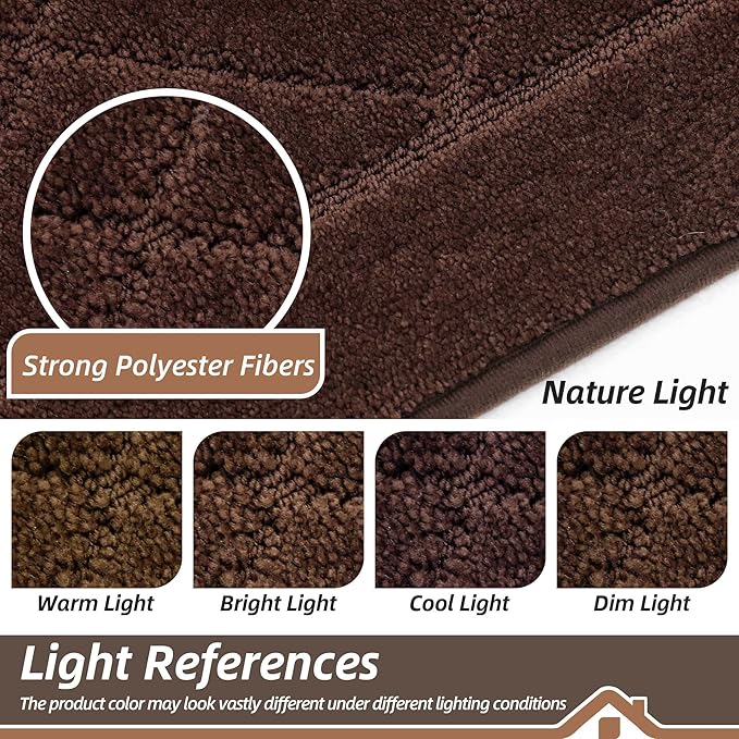 BEQHAUSE Dirt Trapper Door Mat 24" x 36", Doormat Non-Slip Entryway Rugs Washable, Dog Door Mat Stain Resistant and Absorbent Welcome Floor Mat for Front Back Door, Muddy Wet Shoes & Paws, Brown-Ruum Studio Home