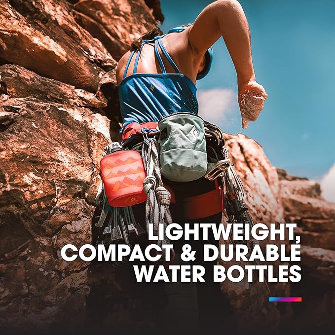 HydraPak Stow - Collapsible Backpacking Water Bottle (350ml, 500ml, 1L) - BPA Free, Ultra Light, Spill-Proof Twist Cap-Ruum Studio Home
