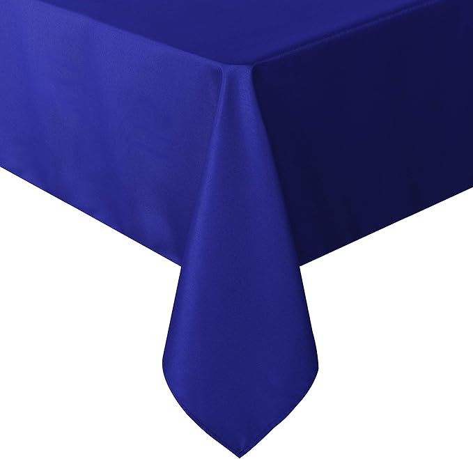 sancua Rectangle Tablecloth - 54 x 78 Inch - Stain and Wrinkle Resistant Washable Polyester Table Cloth, Decorative Fabric Table Cover for Dining Tables, Buffet Parties and Camping, Blue-Ruum Studio Home